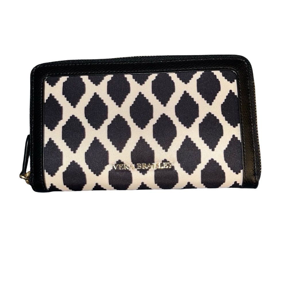 Vera Bradley Black and White Wallet with Geometric Design